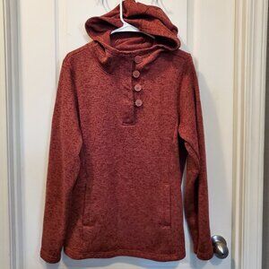 Columbia Sportswear Co. Cozy heathered Rusty Red Fleece Hoodie - Size XL